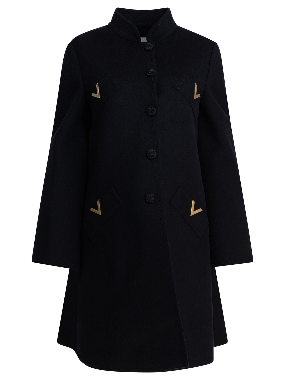 Valentino Wool And Cashmere Coat Jackets and Coats - Black | 2f1fb5b205415692c5f26e218e17340f4c94bce0
