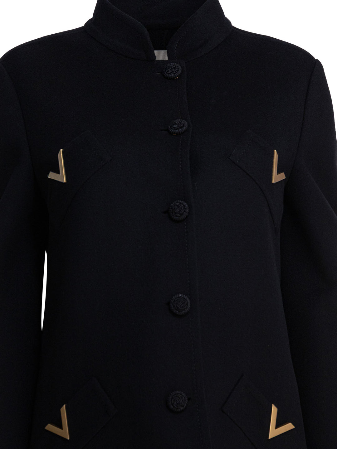 Valentino Wool And Cashmere Coat Jackets and Coats - Black | 31d238240a9aade0728dc686db4fa9f3d32788f8