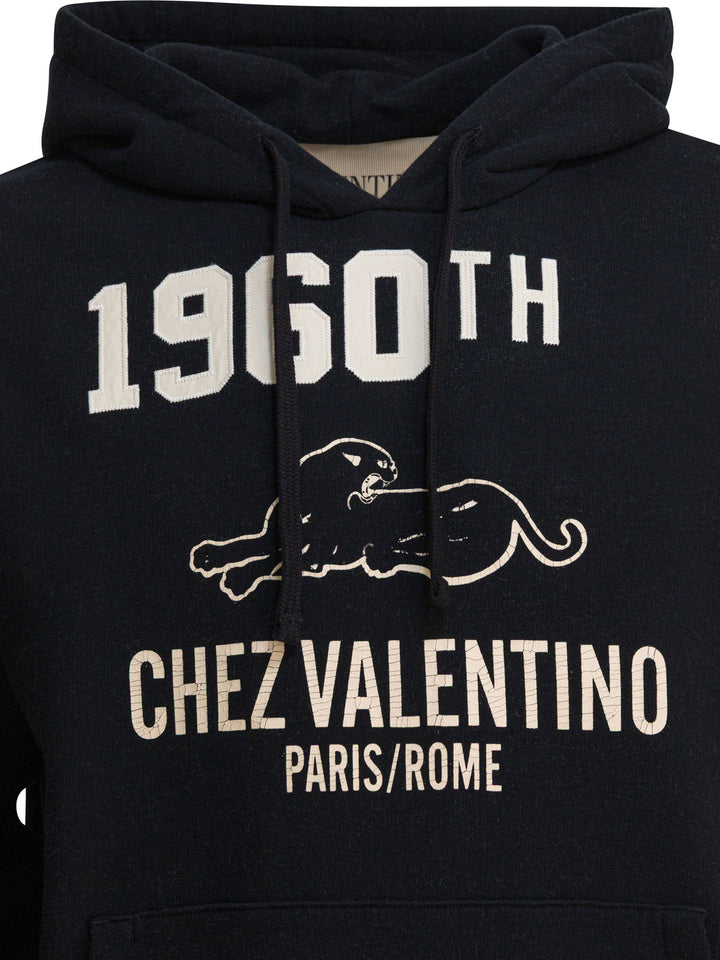 Valentino Cotton Hoodie Sweatshirts - Black | 4d50a78d20e351d09cb22e1f462882ae10475482