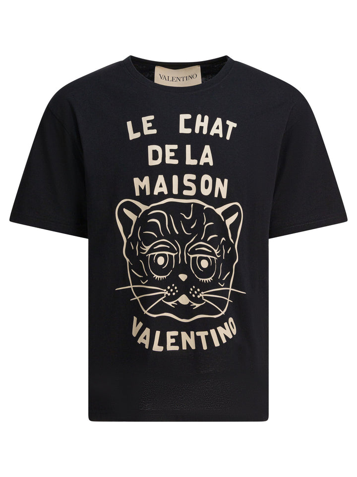 Valentino Le Chat De La Maison T-shirts - Black | abccb2a9ad411f05be64d3ab4dbde5baaa1433a1
