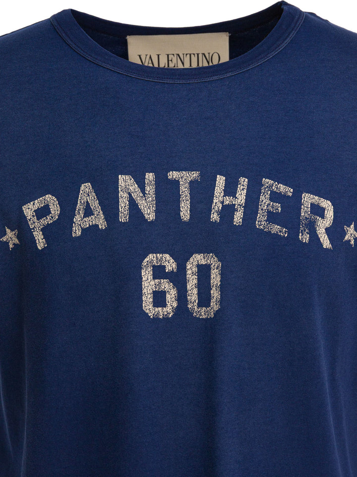 Valentino Cotton Crewneck T-Shirt T-shirts - Blue | 742a27bc00e9111ae481308f3d0e00b4c0c66711