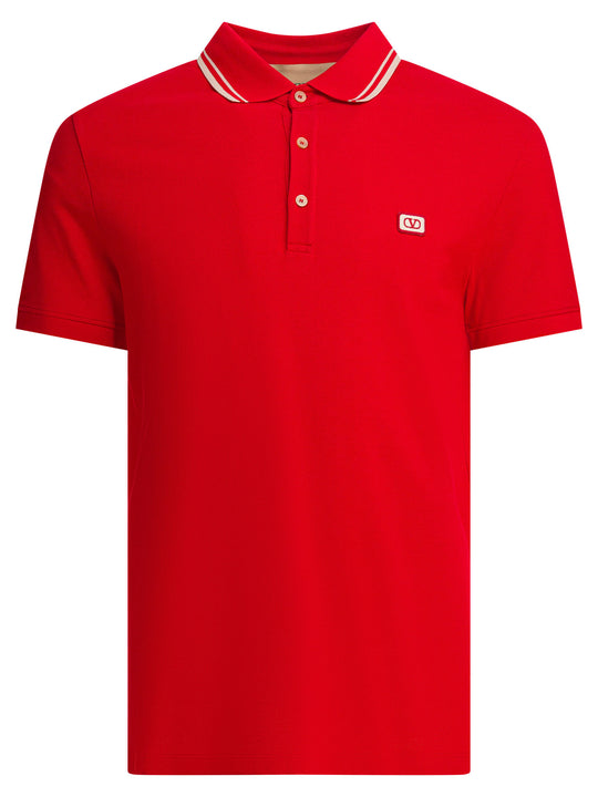 Cotton Short-Sleeved Polo Shirt Polo Shirts Red