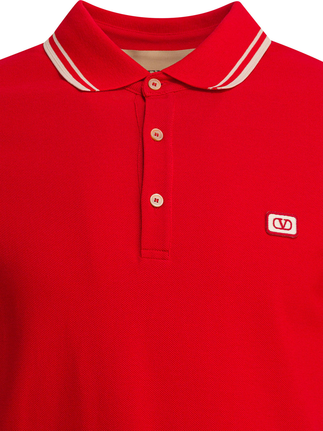 Valentino Cotton Short-Sleeved Polo Shirt Polo shirts - Red | e3b28972bf20a6b663db18e7f1c672a63c6a9785