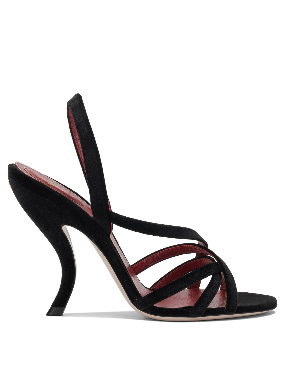 Valentino Garavani Fetishique 105mm Sandals - Black | 3646926c26a99c29d0201ea68dcabd4c82bde12a