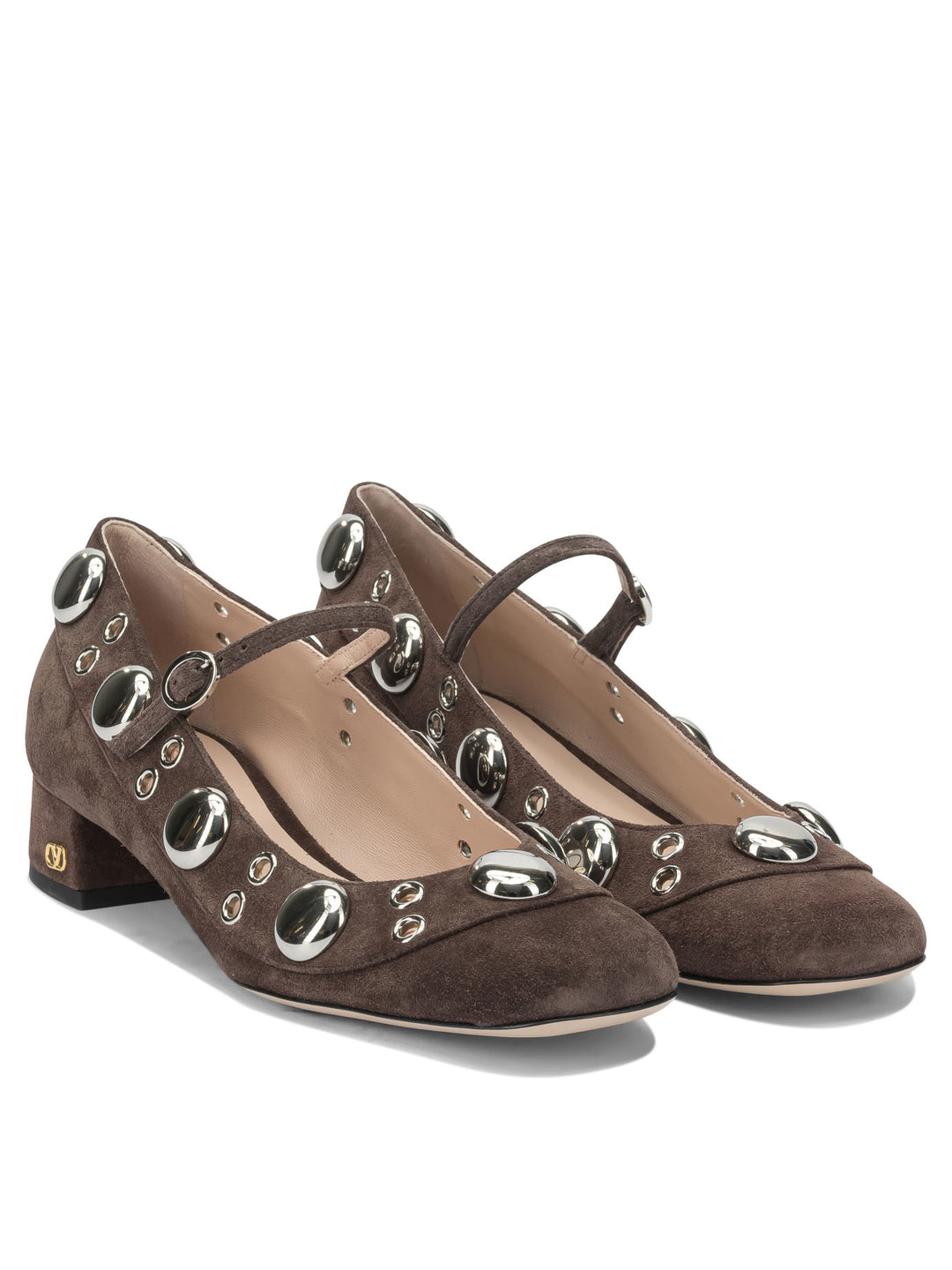 Valentino Garavani Mary Jane Vlogo Signature 30mm Heeled shoes - Brown | 7cf8d5bb90cb59193811499fe2d30e1a4d126c57