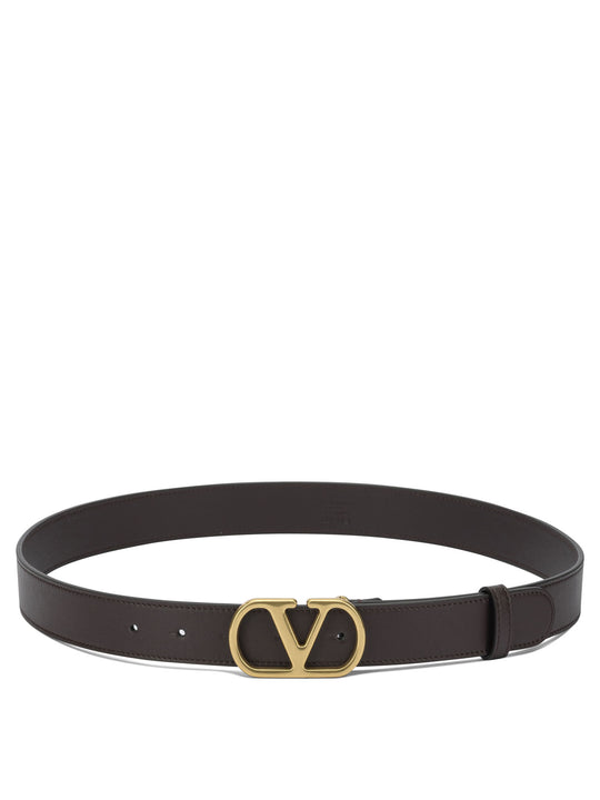 Vlogo Leather Belt Belts Brown
