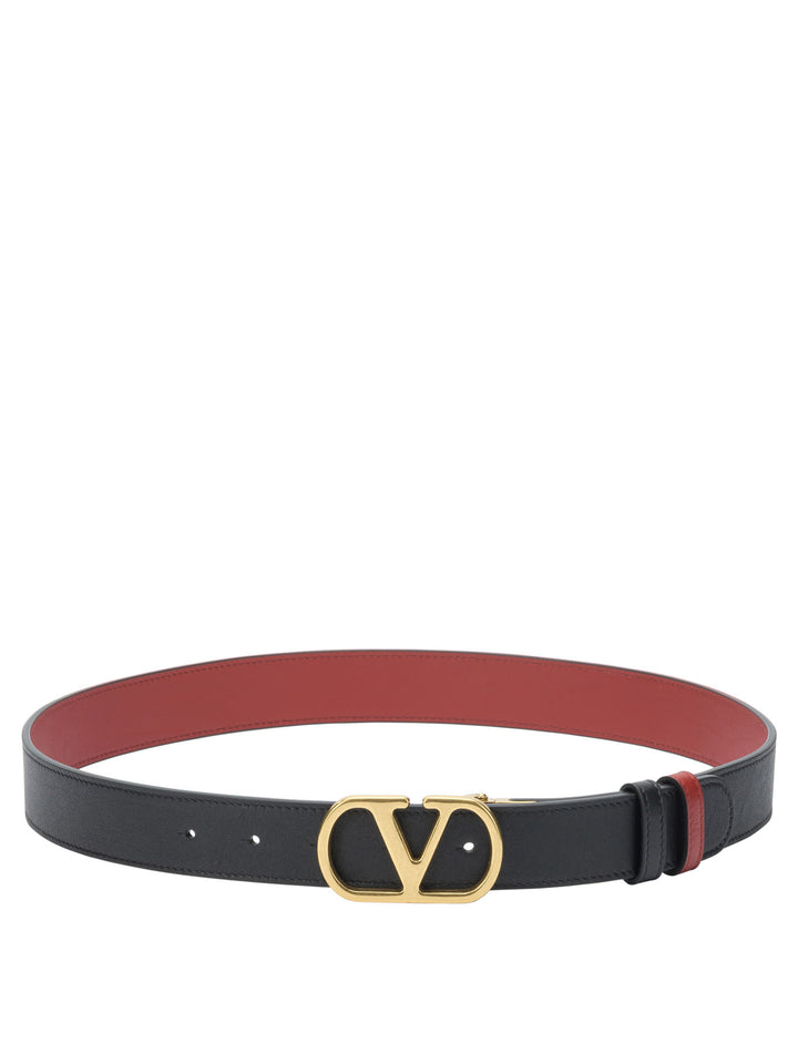 Valentino Garavani Vlogo Reversible Belt Belts - Black | 2f809db0d739d1728406b4679dbef724060c79c1