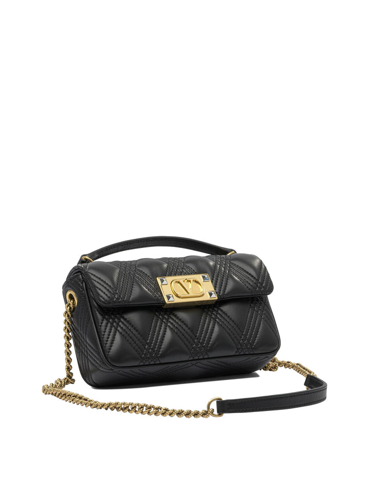 Valentino Garavani Quiltie 67 Crossbody Bags - Black | 44456cbb0b3541061ebfd27703547f4aae4e8ccd