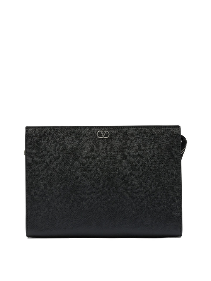 Valentino Garavani Vlogo Signature Pouch - Black | be9fb2ab24e976e1c163dafe83122fb98a237a7f