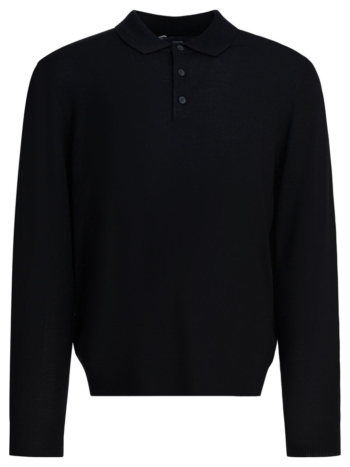 Vince Merino Wool Polo Shirt Polo shirts - Black | ff333900c28a14841d359ca83547fcf0a81ec2b4