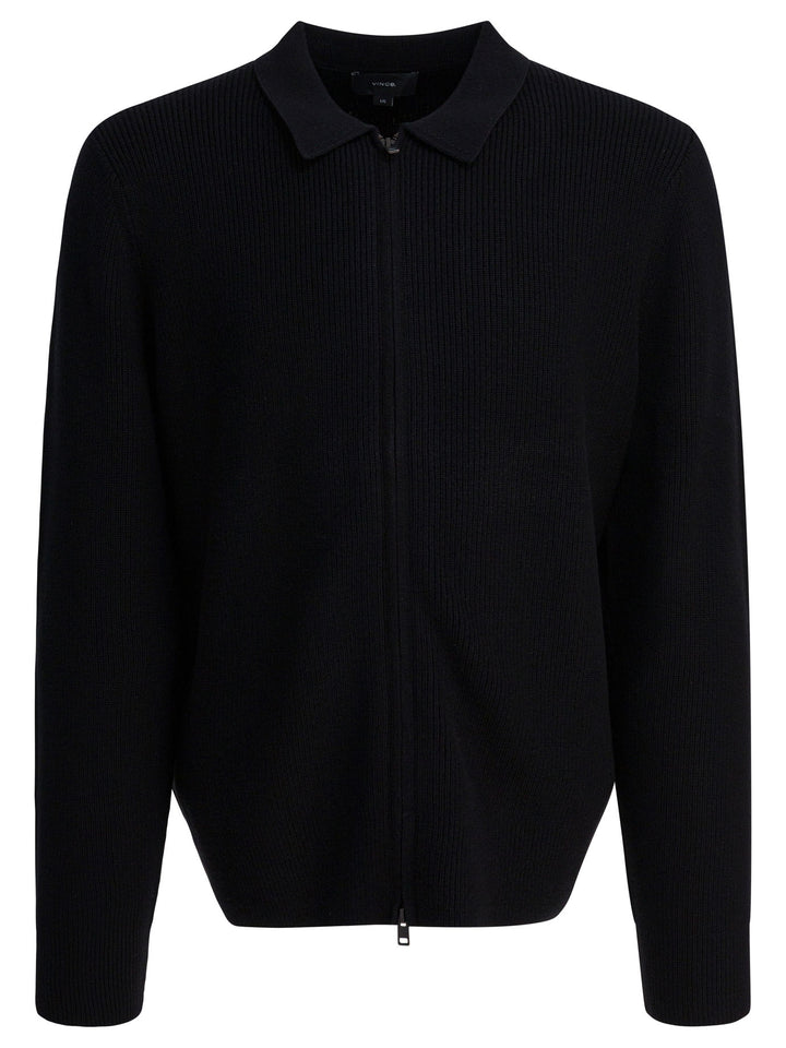 Vince Wool Blend Cardigan Knitwear - Black | 81feeb31d9a99a9d965eaa0251367a09f259c436