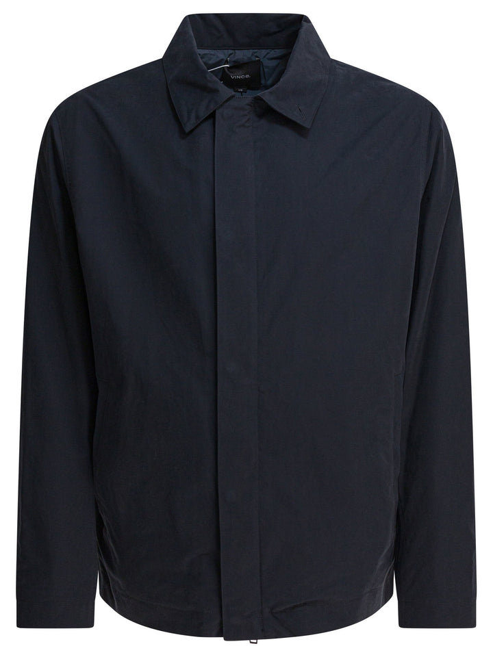 Vince Cotton Blend Jacket Blue