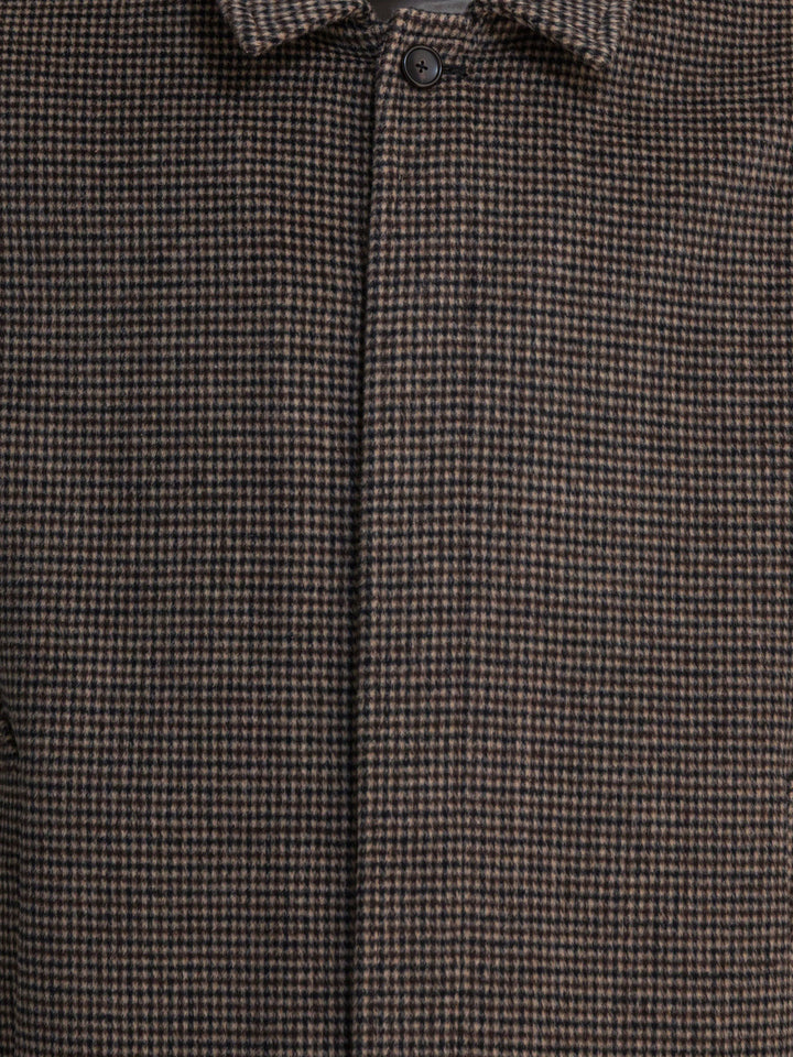 Vince Houndstooth Overshirt Jacket Jackets and Coats - Brown | 0f19855eb9e39891fb27ada3c45edb5eded3eb5a