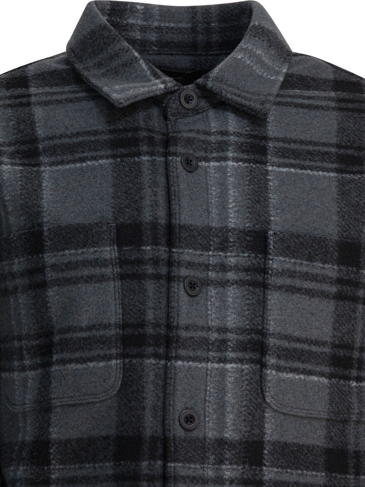 Vince Check Overshirt Jacket Jackets and Coats - Grey | b4bd14d1df711f9ce3966c0029fbf8c7d91d7f01