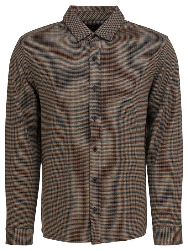 Houndstooth Shirt Shirts Brown