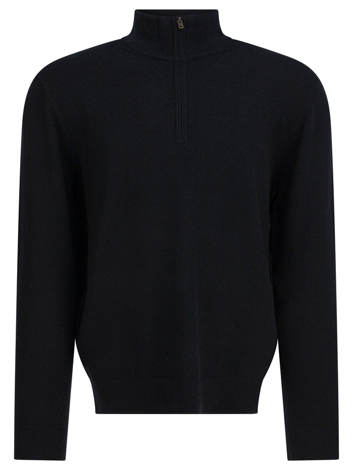 Vince Cashmere Sweater With Half Zipper Knitwear - Black | cd42959c78a3a9333a97de9fac0f42ea1c2691af