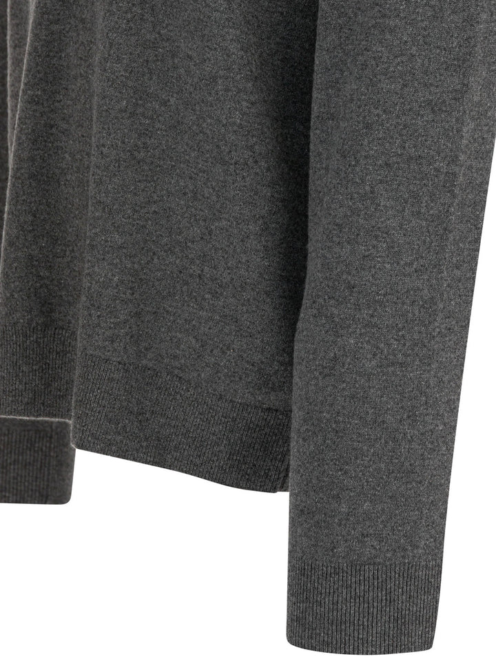 Vince Cashmere Sweater With Half Zipper Knitwear - Grey | 2db25b721c6453d93a4f381e9d1c17cdc10d2677