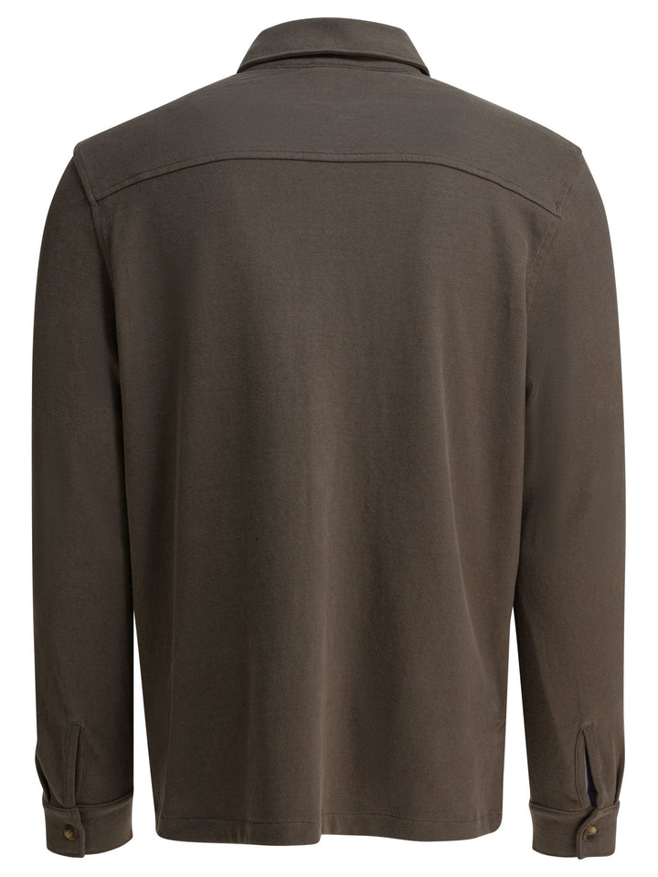 Vince Cotton Suede Overshirt Jacket Jackets and Coats - Brown | ff90a54d3dba805645cd6592a1b0ac0b7856612c