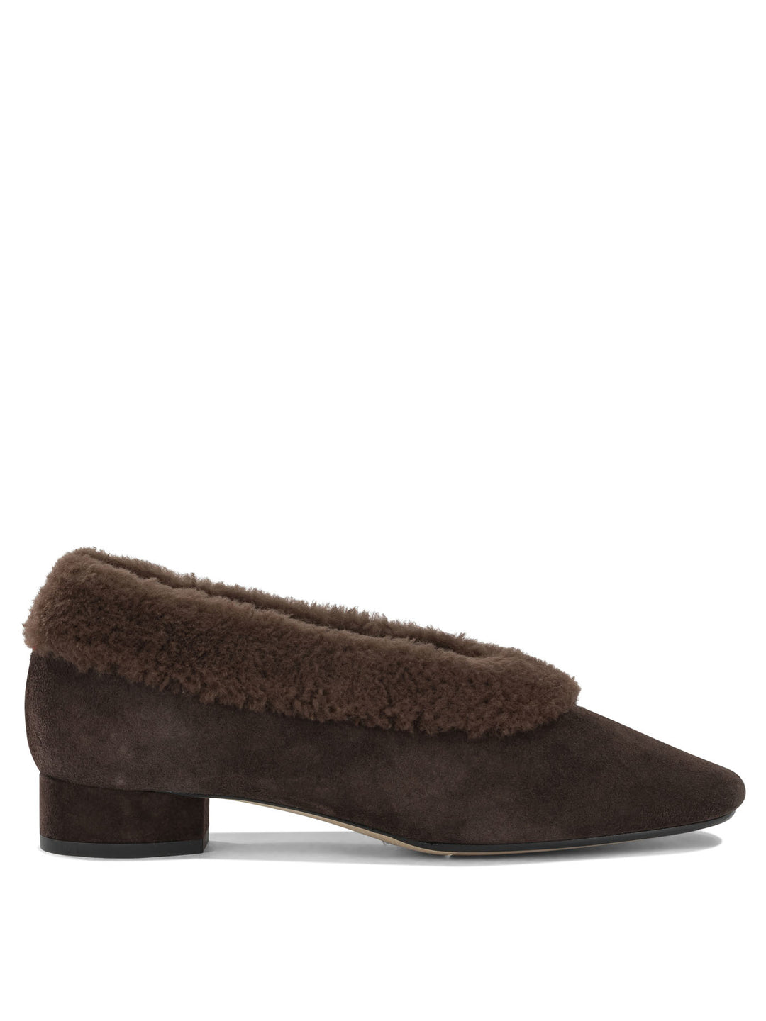 Aeyde Delia Shearling Ballerinas - Brown | bc1381c554c2d92326e2c22f2d0a13487f58b938