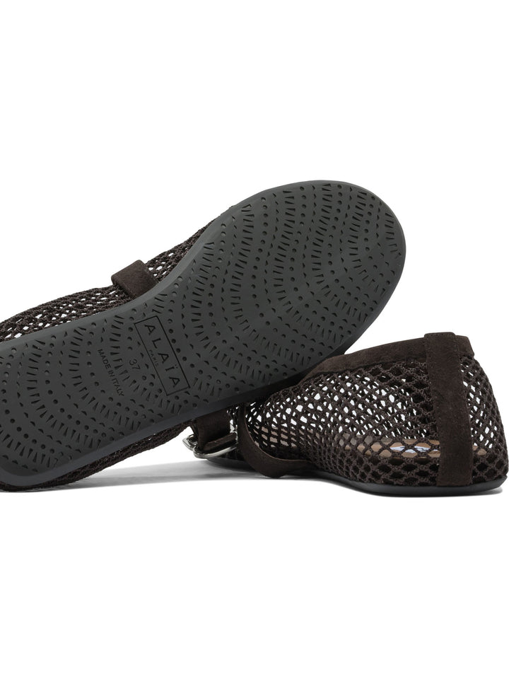 AlaïA Mary Jane Mesh Ballet Flats Ballerinas - Brown | ddfa207dfb9eefe90f740f26c086c40895e649b1