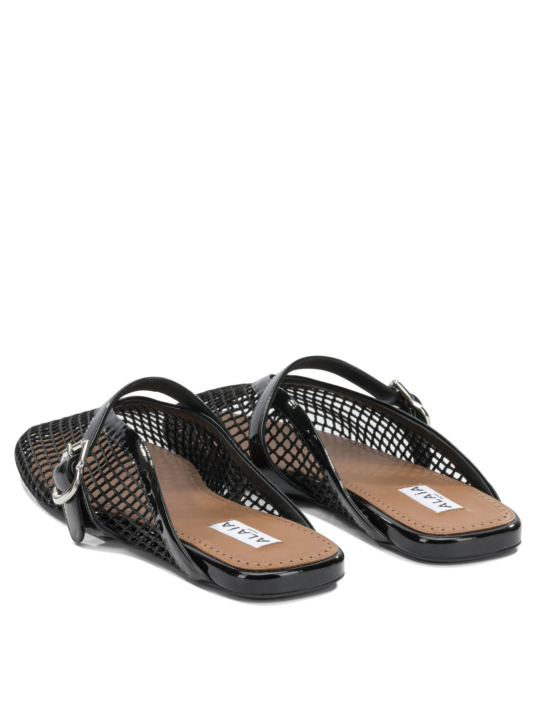 AlaïA Mesh Mules Sandals - Black | 13c771d099814b71a0a0ef62d73844a21105a7c9