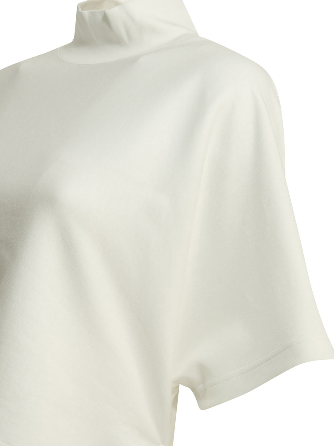 AlaïA Asymmetrical Mock Neck T-Shirt T-shirts - White | 12f526387d486e7deb3d8418559b4196dfe12c3e