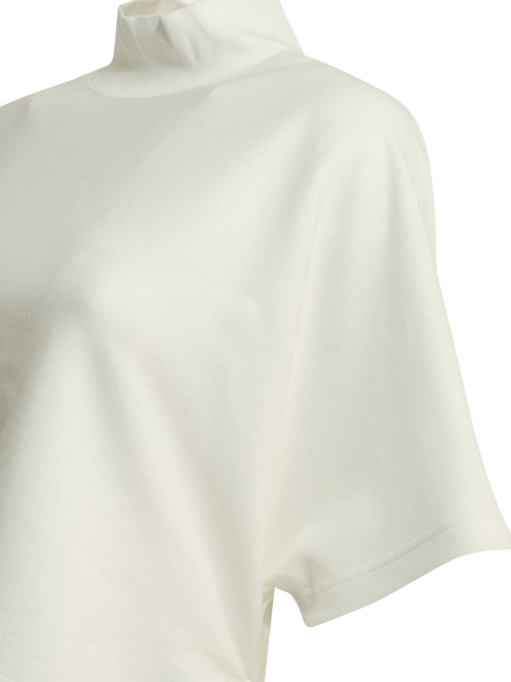 AlaïA Asymmetrical Mock Neck T-Shirt T-shirts - White | 12f526387d486e7deb3d8418559b4196dfe12c3e