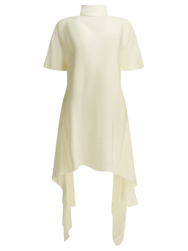 Asymmetrical Short Dress Dresses White