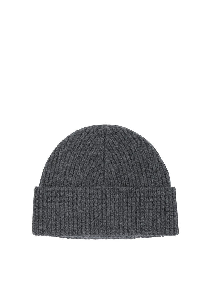 Ami Paris Merino Wool Beanie Hats Grey
