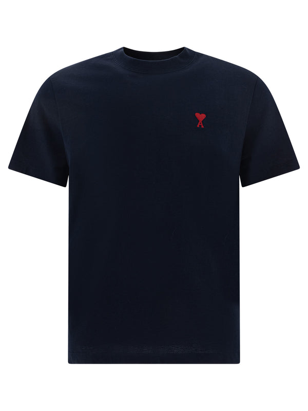 Crew-Neck T-Shirt With Logo T-Shirts Blue