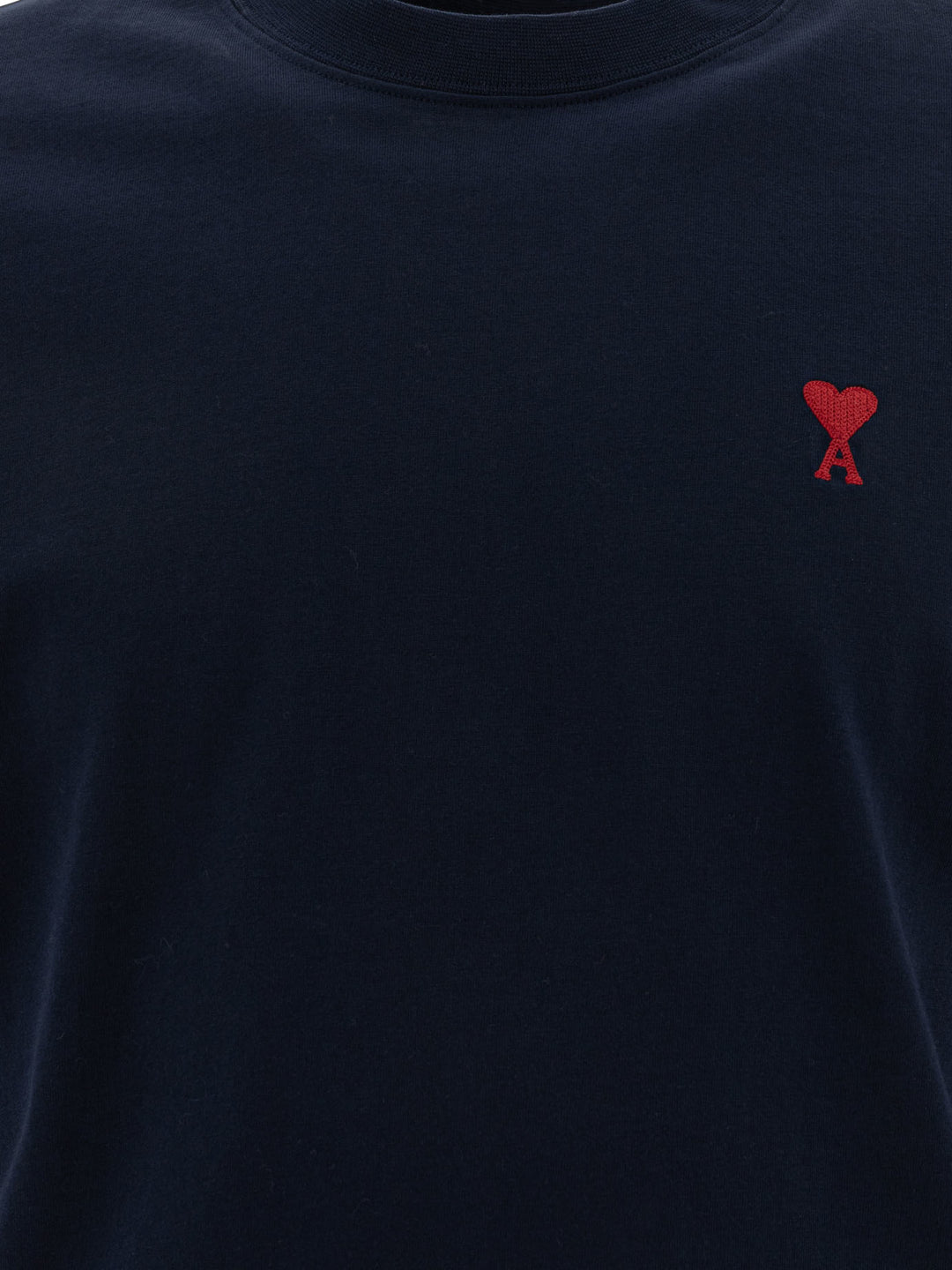 Ami Paris Crew-Neck T-Shirt With Logo T-shirts - Blue | a634acc0fd6eb6916fb854e686d8477b23601793