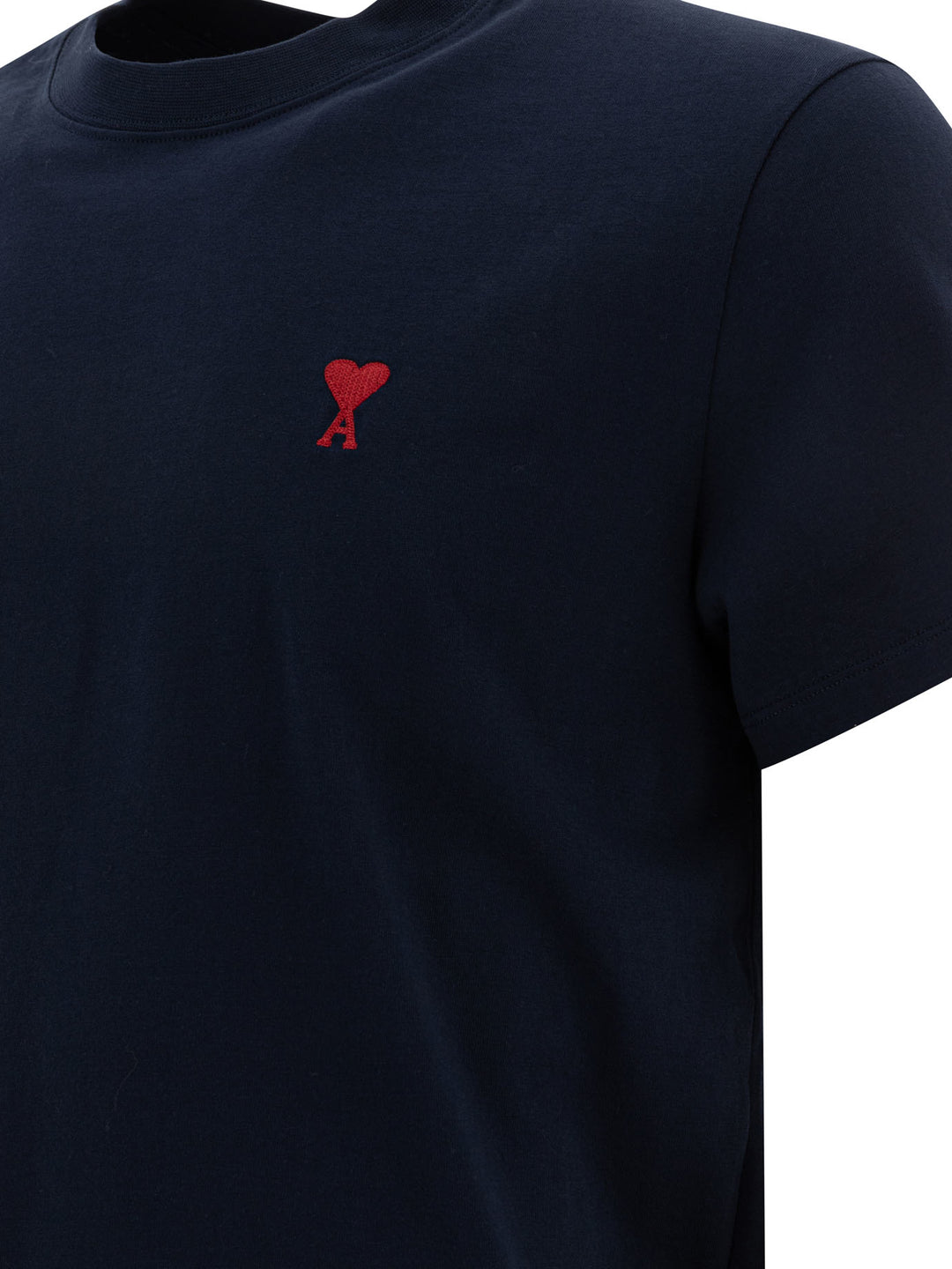 Ami Paris Crew-Neck T-Shirt With Logo T-shirts - Blue | cfffccfd2a06f7c8a25b18a5a903a803cbd69874
