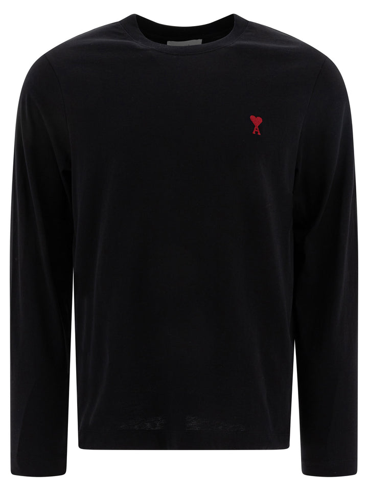Ami Paris Ami De Coeur T-shirts - Black | 42ebde2db97707cfd8023c347ad647f1b28282b4