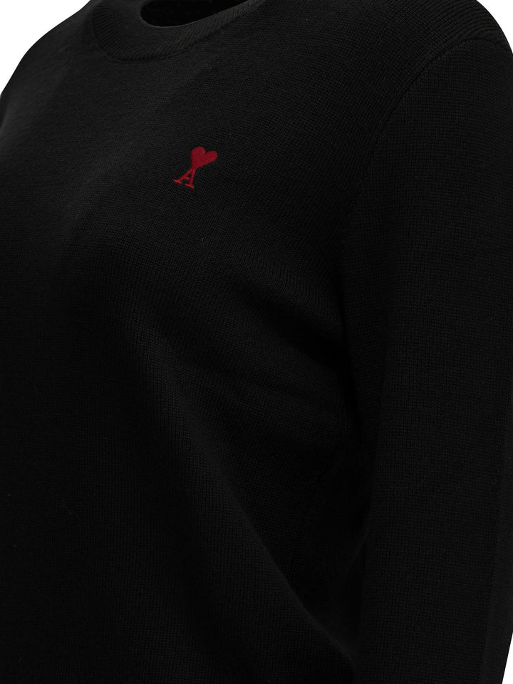 Ami Paris Ami De Coeur Knitwear - Black | b15c5fc6cf7d83e403d1ef73f334dd6c6878ba50