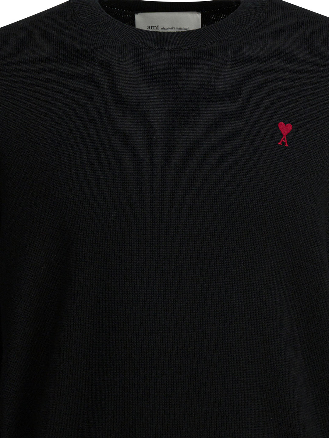 Ami Paris Wool Crewneck Sweater Knitwear - Black | c078baaa55d951cf4198a41af8195eed09ce0b86