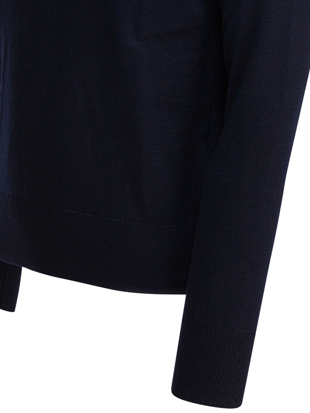 Ami Paris Wool Crewneck Sweater Knitwear - Blue | 4799d7c0d4d829ff26674e9d586b785b539c60b8