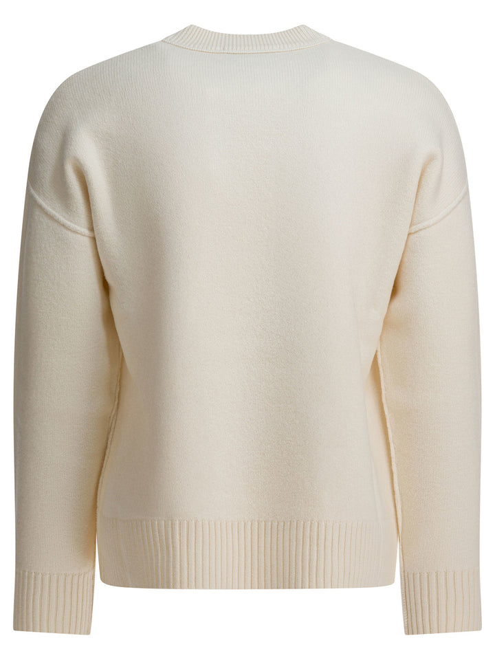 Ami Paris Ami De Coeur Knitwear - White | e82d89b0626fc48966ece9f21e7e7fa341b6ae90