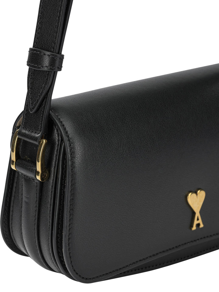 Ami Paris Paris Paris Shoulder Bags - Black | f93d42bbfa303a9745f7a6216c93fc38e64680f3