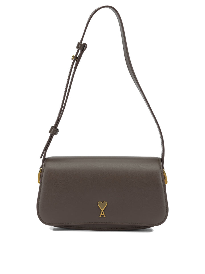 Ami Paris Paris Paris Shoulder Bags - Brown | e23588531a1836cc326ed4fe467502d5904cbe3c