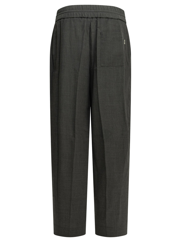 Ami Paris Casual Wool Pants Trousers - Grey | 88996e8aac8b42449d885e22a18e302a16afc5f7