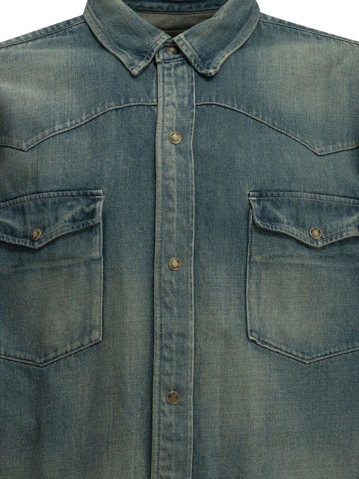 A.Presse Vintage Western Shirts - Light blue | b2c6993a25e9406a8805699987322812c3ef382f