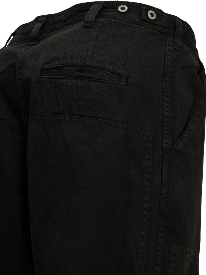A.Presse Double Knee Trousers - Black | b364c96a0c4cc3404188d7b4ced412e57e415a59