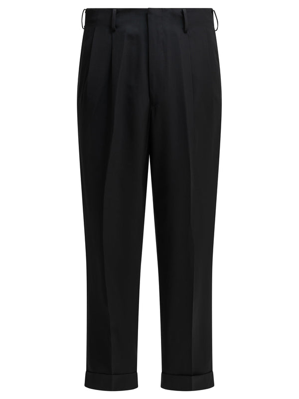 Tailored Pants Made Of Wool Blend Trousers Blue
