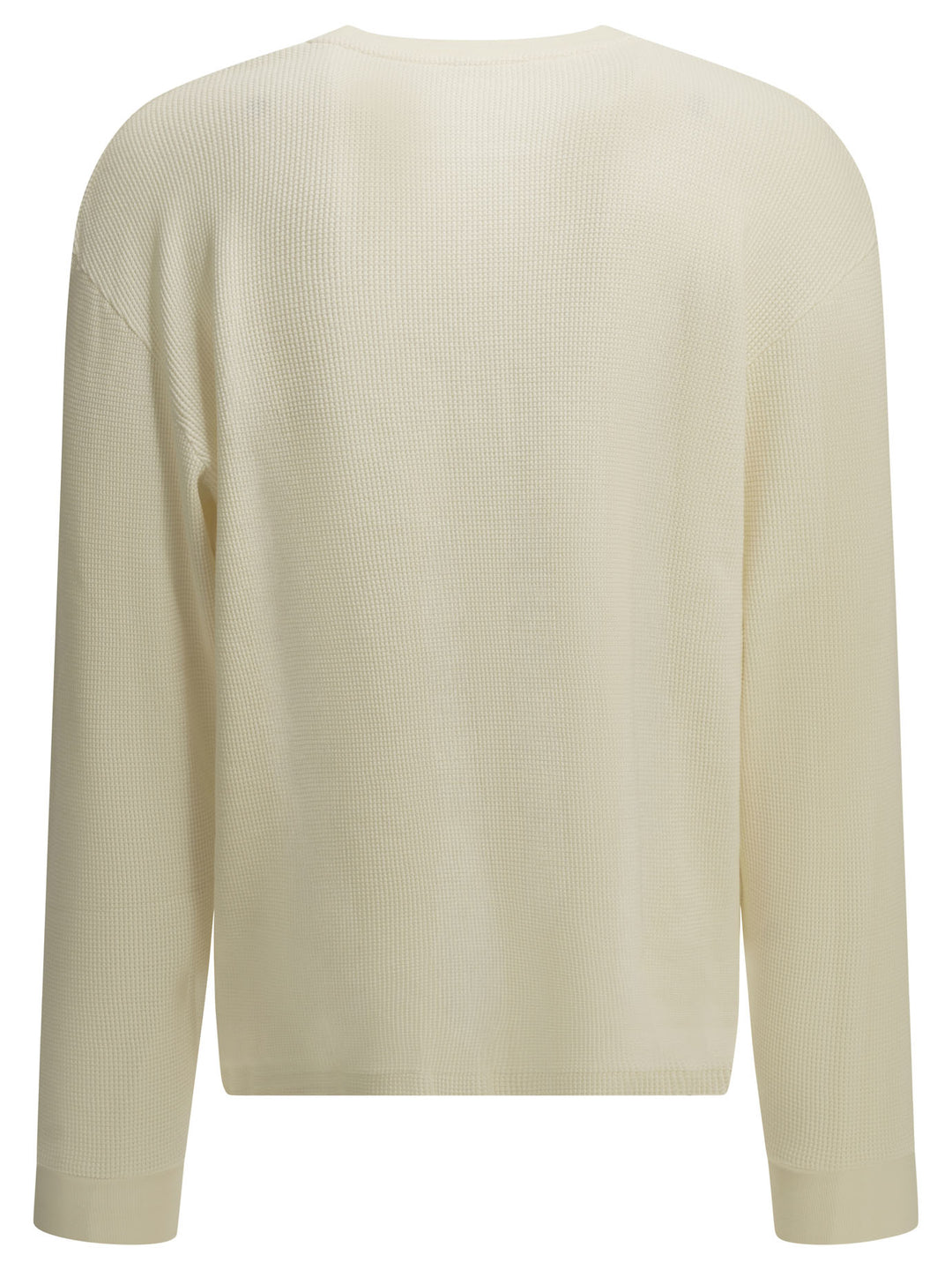 A.Presse Henley T-Shirt With A Honeycomb Pattern T-shirts - White | d26580e890b9a864c02291e55117c60670fc9634