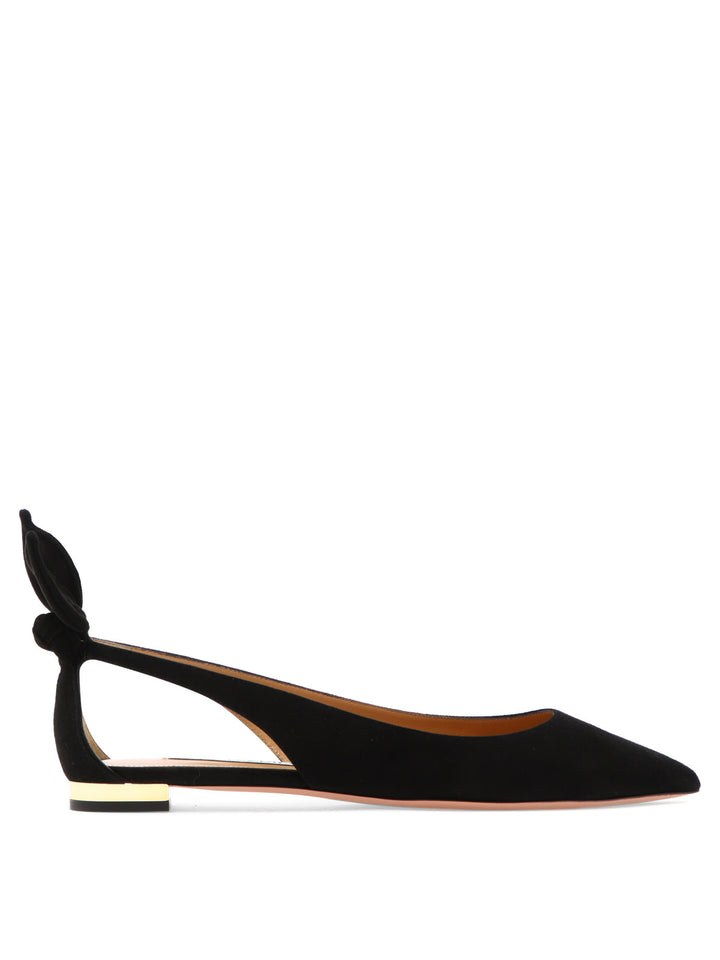 Aquazzura Bow Tie Ballet Ballerinas - Black | 45ecbc96532c90843cdc9978ce4858ff9a69f4e0