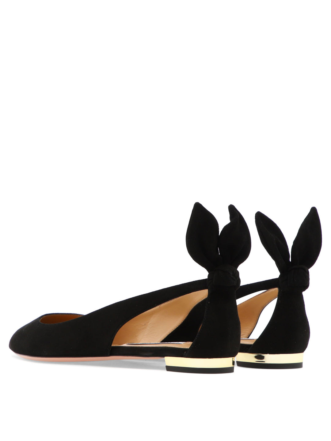 Aquazzura Bow Tie Ballet Ballerinas - Black | 909515356cac5c36a1b2edc962c95dfa7526fc2a
