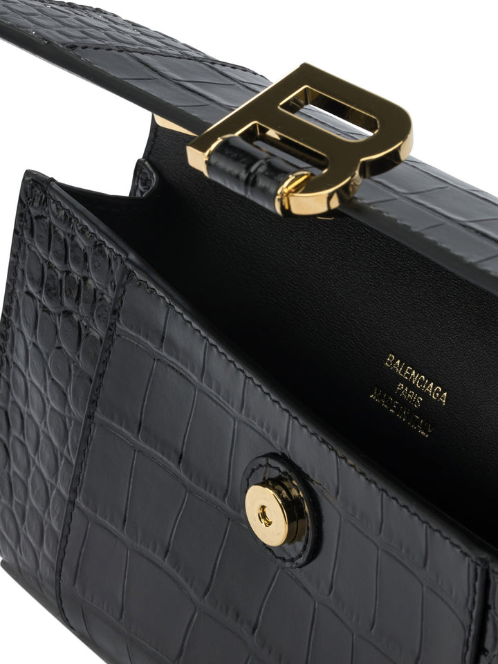 Balenciaga Hourglass Clutches - Black | 38429083eec6455f367930c324f7fa4f75ac2f00