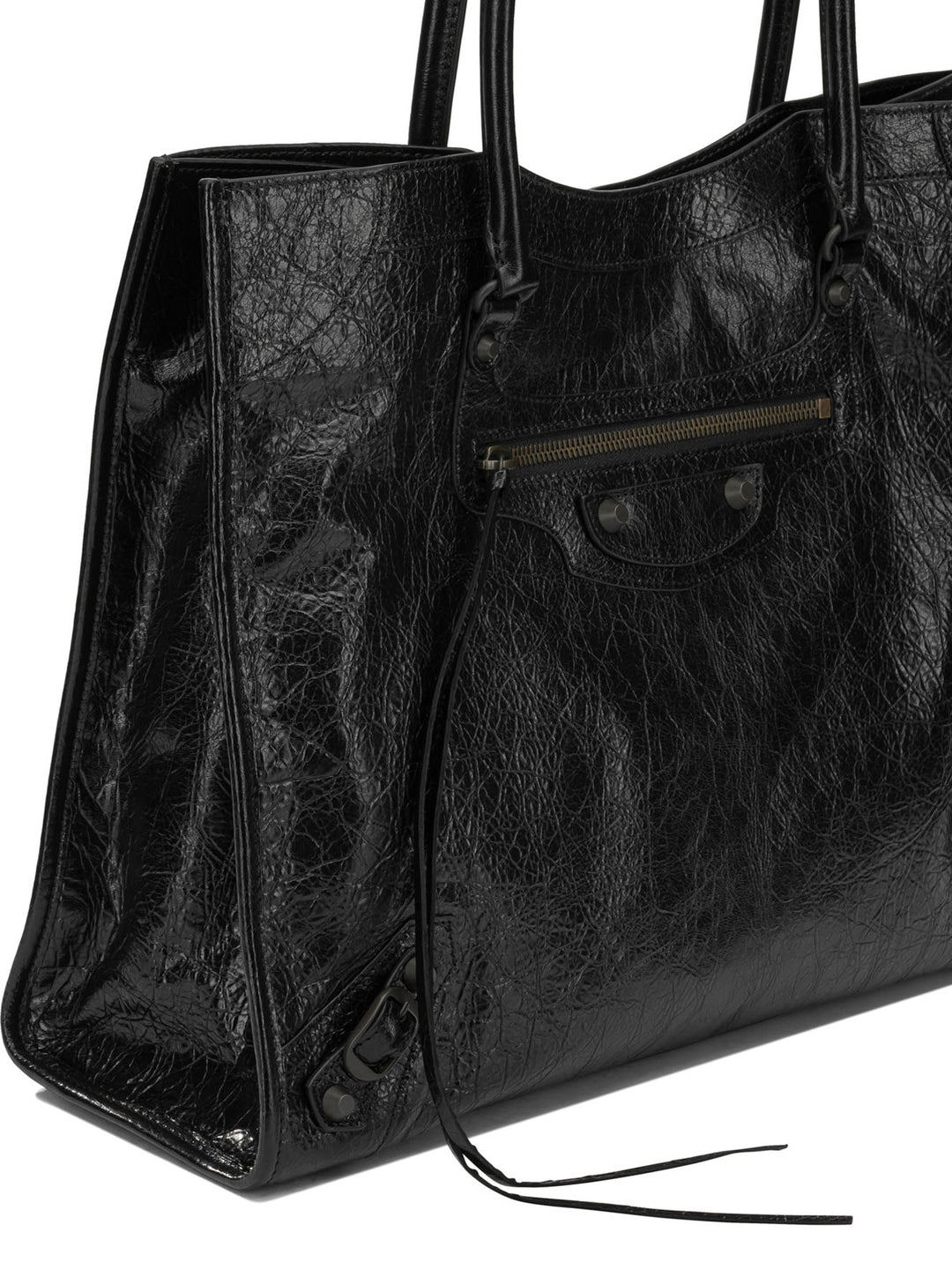 Balenciaga Le City Tote Shoulder Bags - Black | bc4726e6441083caff430f8b77b82e213f6983ac