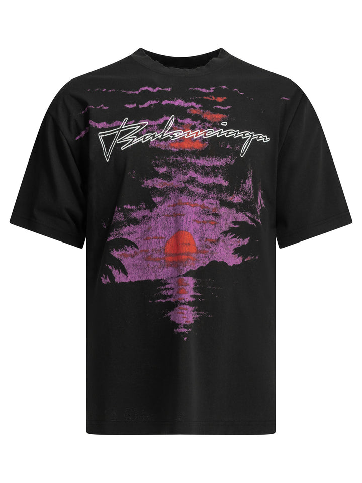 Balenciaga Dream T-shirts - Black | 4fe8b142efa6aa92d0d8c16c8524d868ed438959