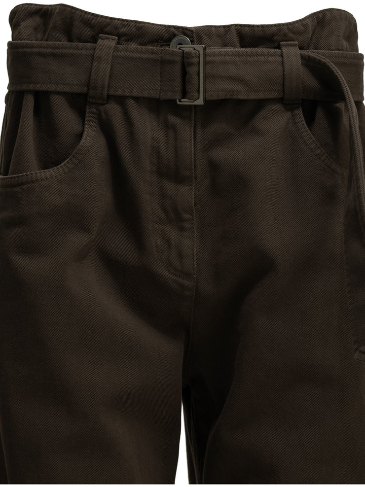 Brunello Cucinelli Wide-Leg Jeans - Brown | f695afcfb79386e8bbe8b44675ca42261dabf6de